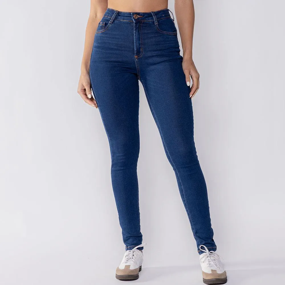 Calça Jeans Feminina Skinny Básica Boby Blues Azul Escuro