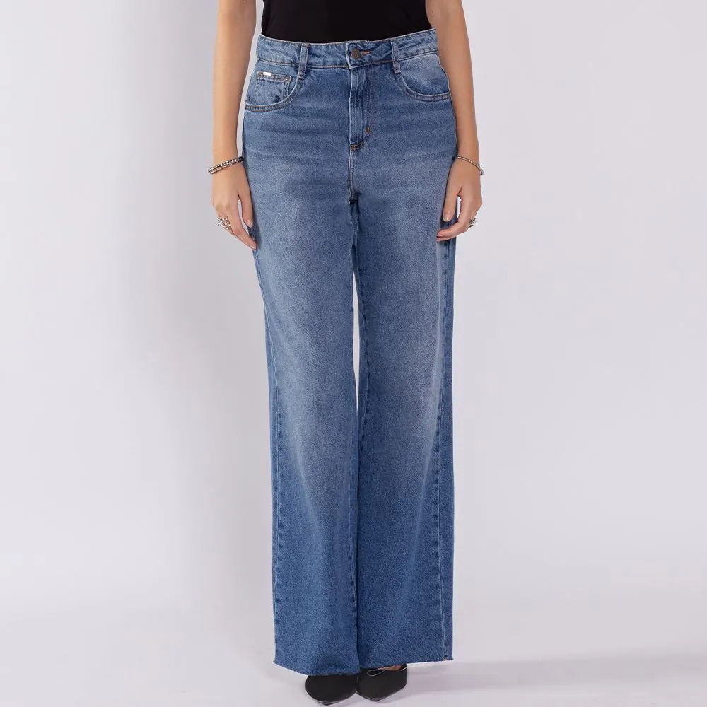 Calça Jeans Feminina Wide Leg Boby Blues Cha