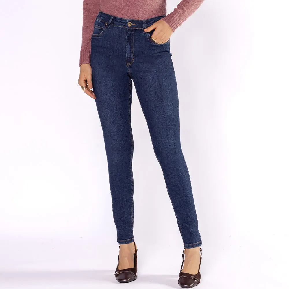 Calça Jeans Feminina Wide Leg Patricia Foster Azul Claro