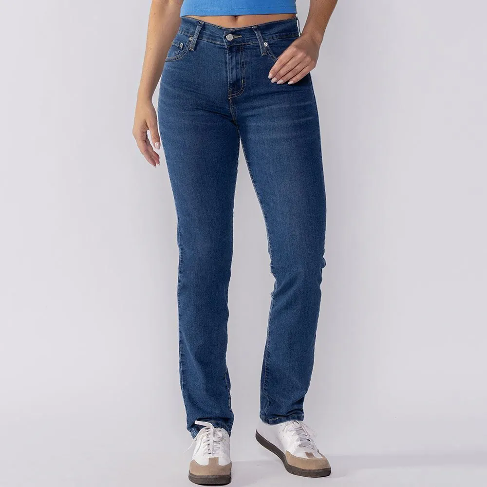 Calça Jeans Levi's 724 Feminina Reta Azul Escuro