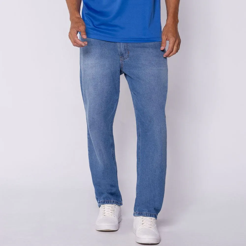 Calça Jeans Masculina Reta Thing Azul Medio