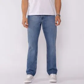 Calça Jeans Masculina Reta Thing Azul Medio