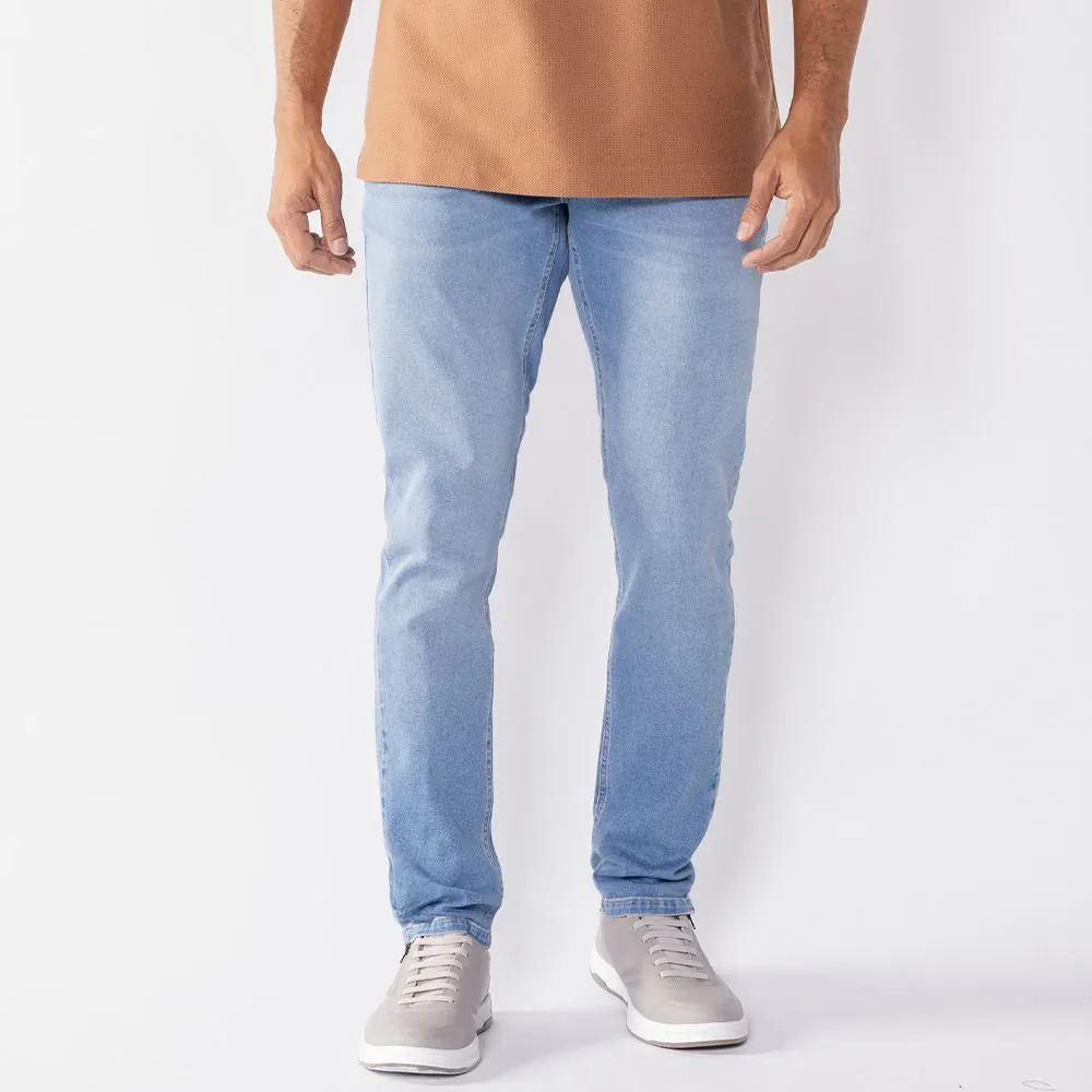 Calça Jeans Masculina Skinny Thing Azul Claro