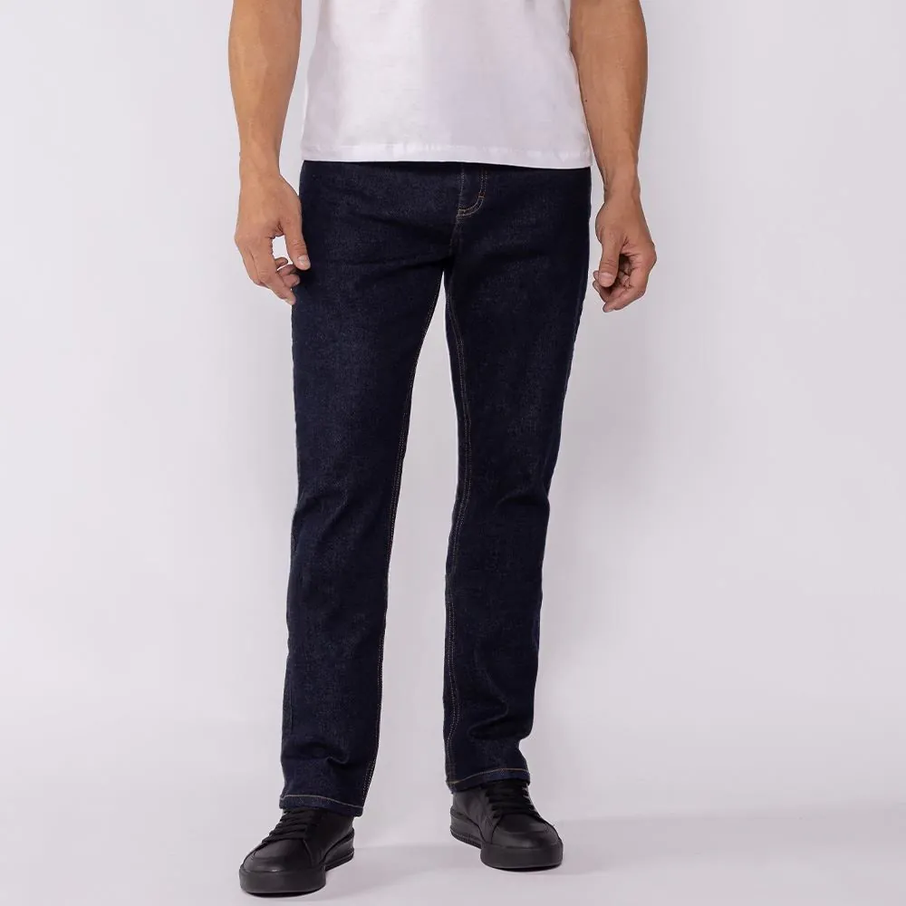 Calça Jeans Masculina Tradicional Marc Alain Azul Escuro