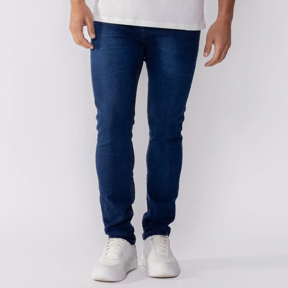 Calça Jeans Masculina Slim Básico Marc Alain Azul Escuro