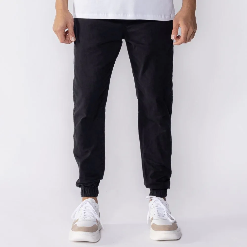 Calça Jogger Masculina de Sarja Marc Alain Preto