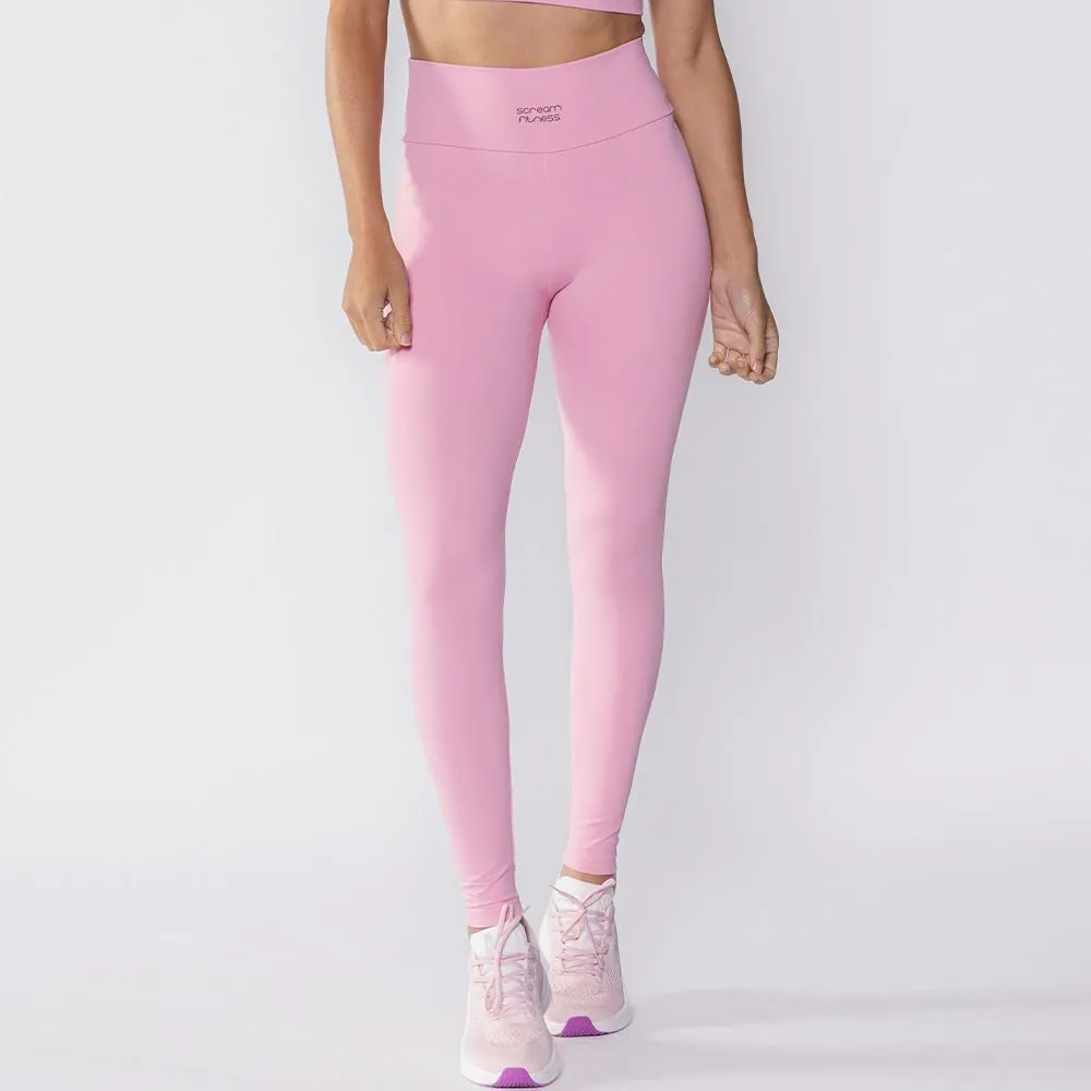 Calça Legging Feminina Básica Sream Rosa Claro