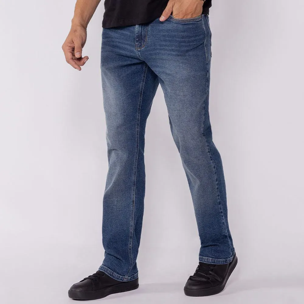 Calça Masculina Jeans Tradicional Marc Alain Azul Escuro