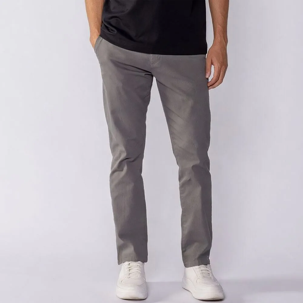 Calça Masculina Slim de Sarja Marc Alain Chumbo