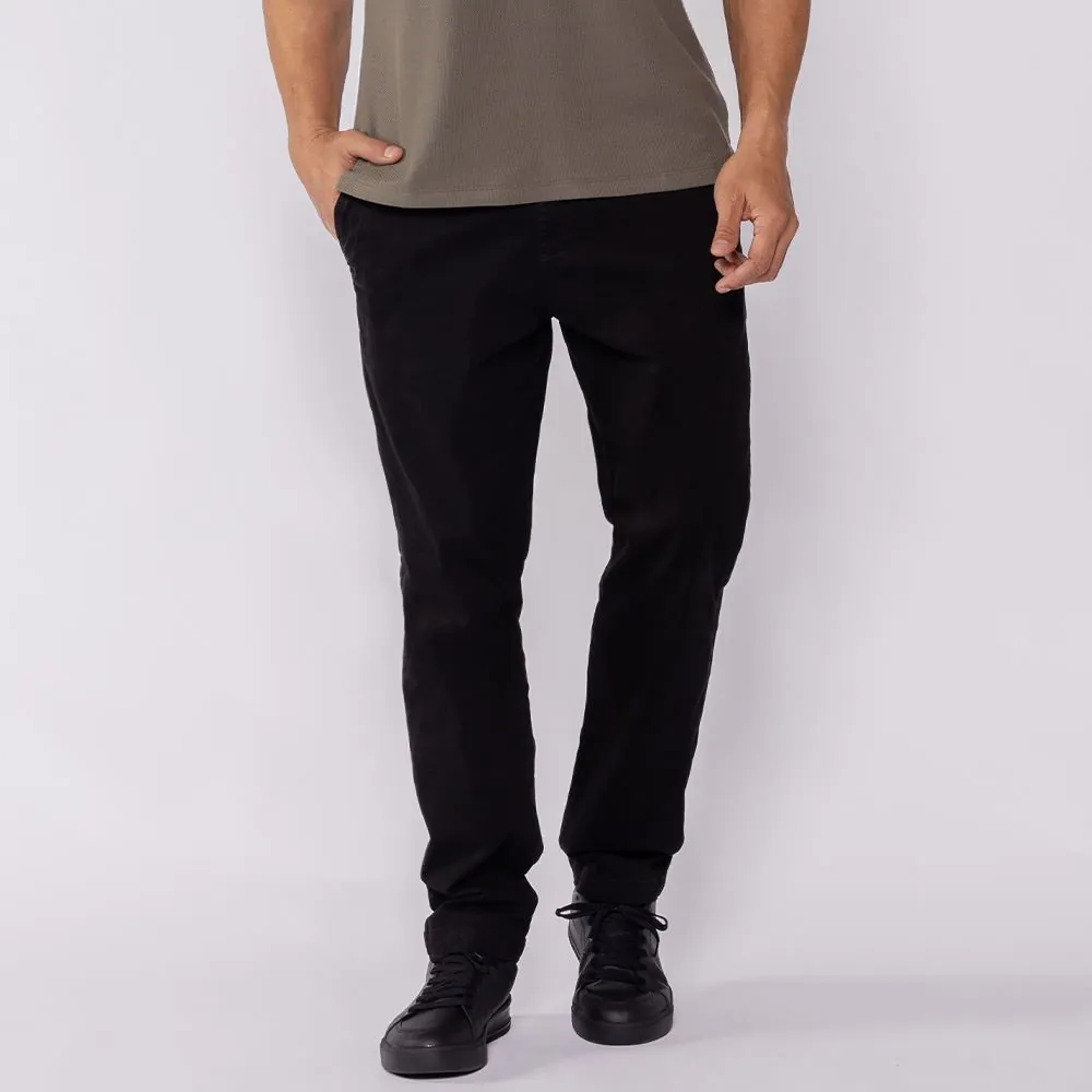 Calça Masculina Tapered em Sarja Thing Preto