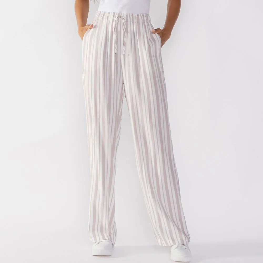 Calça Pantalona Estilo Pijama Boby Blues Fendi / Branco