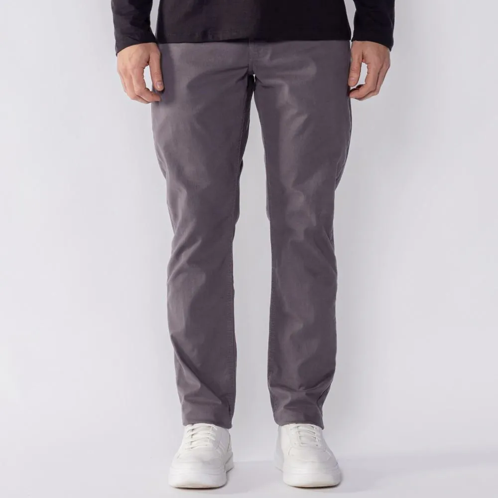 Calça Masculina Slim de Sarja Marc Alain Chumbo