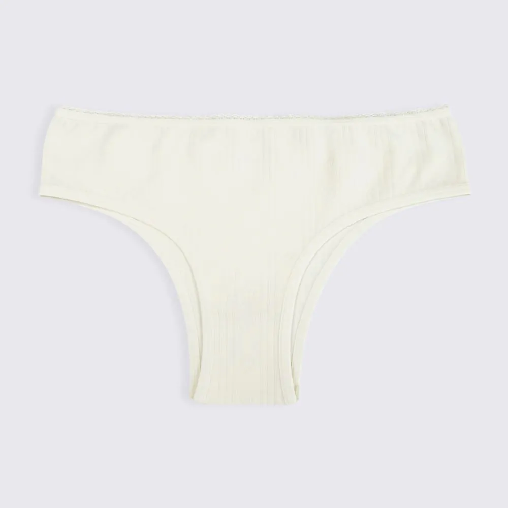 Calcinha Tanga de Poliamida Camila Moretti Off White 11-0103