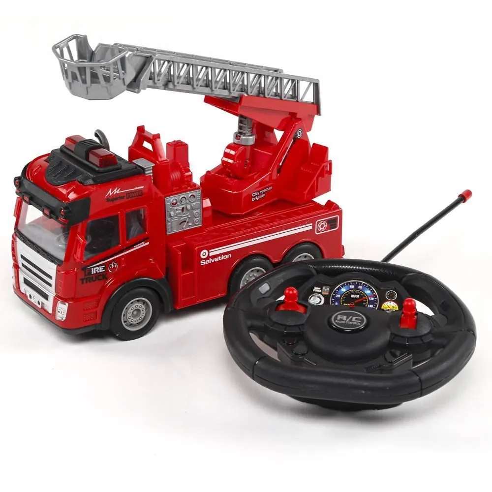 Caminhão de Bombeiro com Volante Controle Remoto Toys - HBR0691