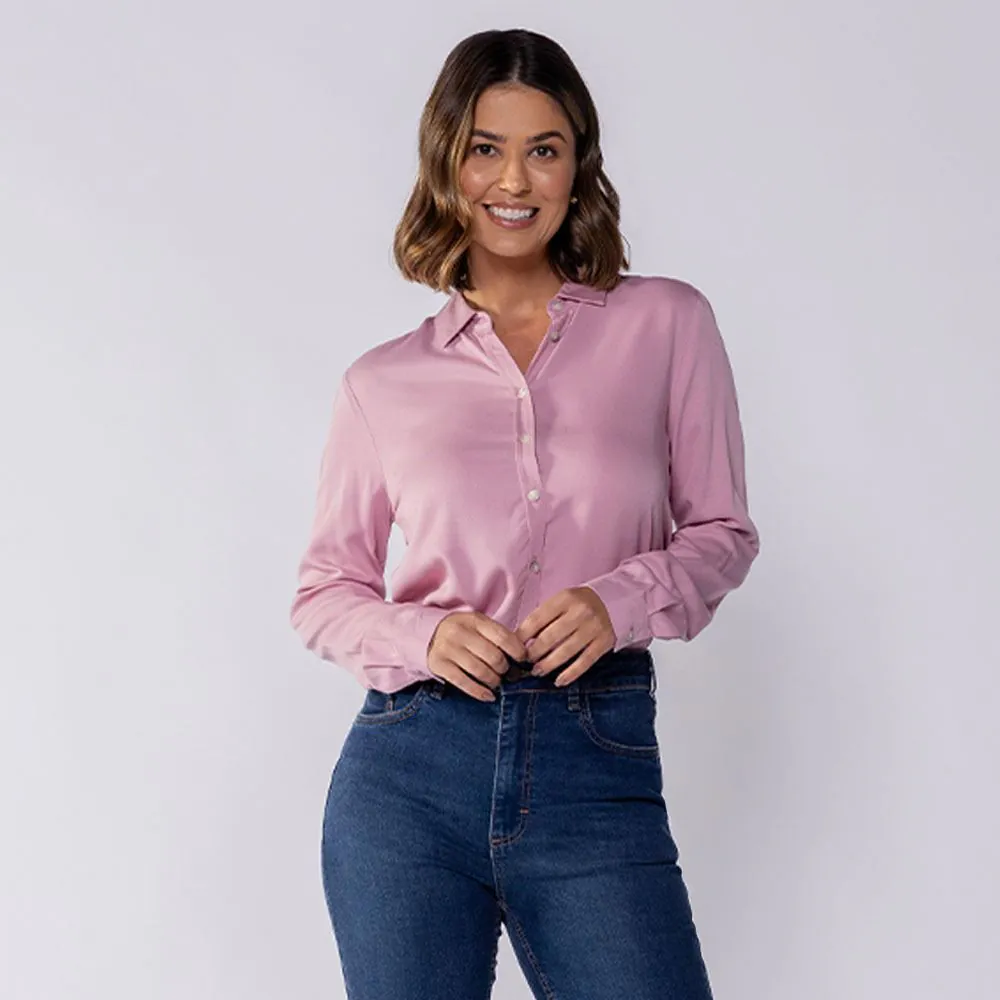 Camisa Feminina Manga Longa de Viscose Patricia Foster Misterio