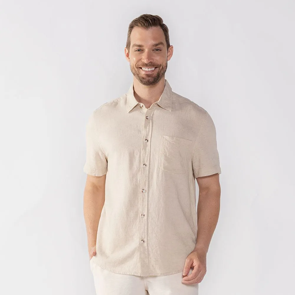Camisa Masculina Manga Curta Thing Linho