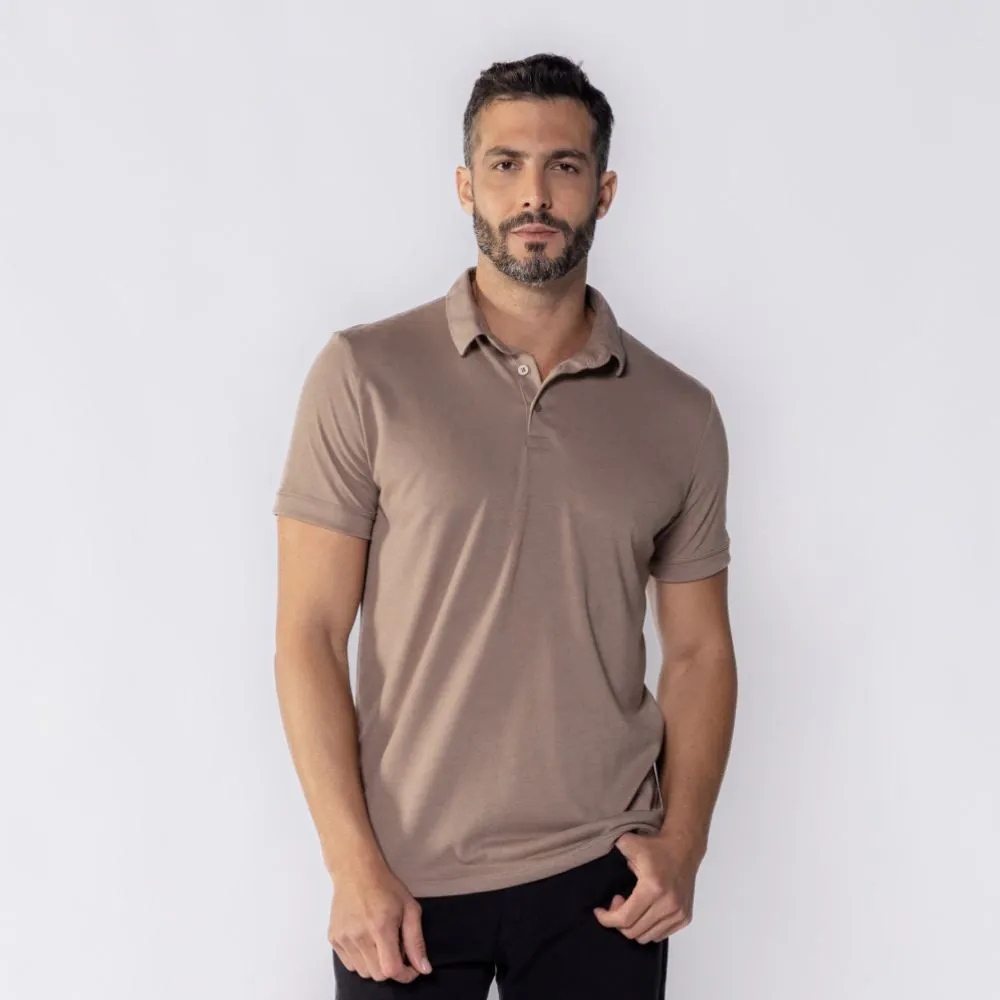 Camisa Polo Masculina de Algodão Marc Alain Fendi