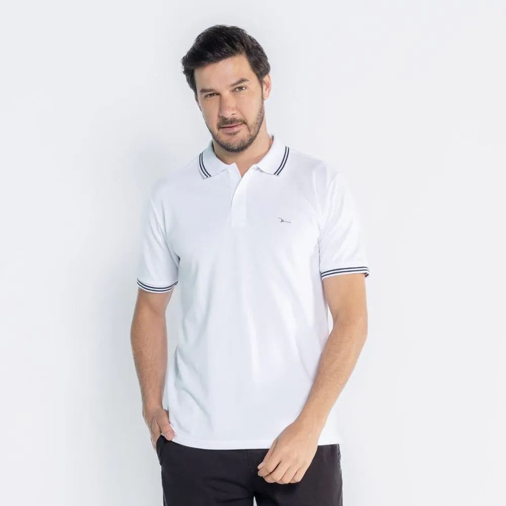 Camisa Polo Piquet Masculina Marc Alain Branco