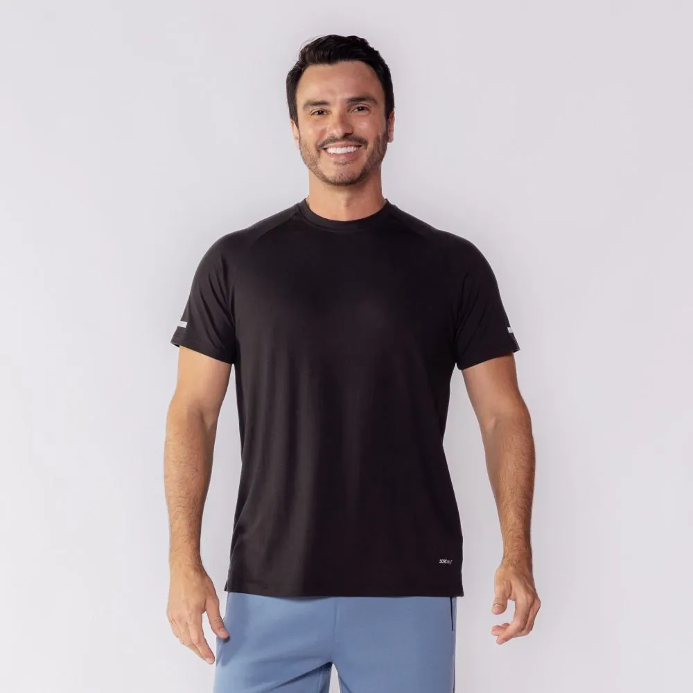 Camiseta Esportiva Masculina Raglan Dry Fit Scream Preto