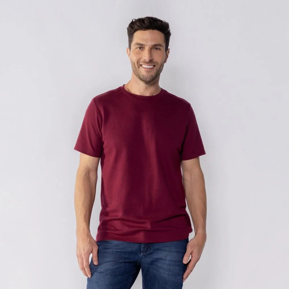 Camiseta Masculina Básica Malha Honey Thing Bordo