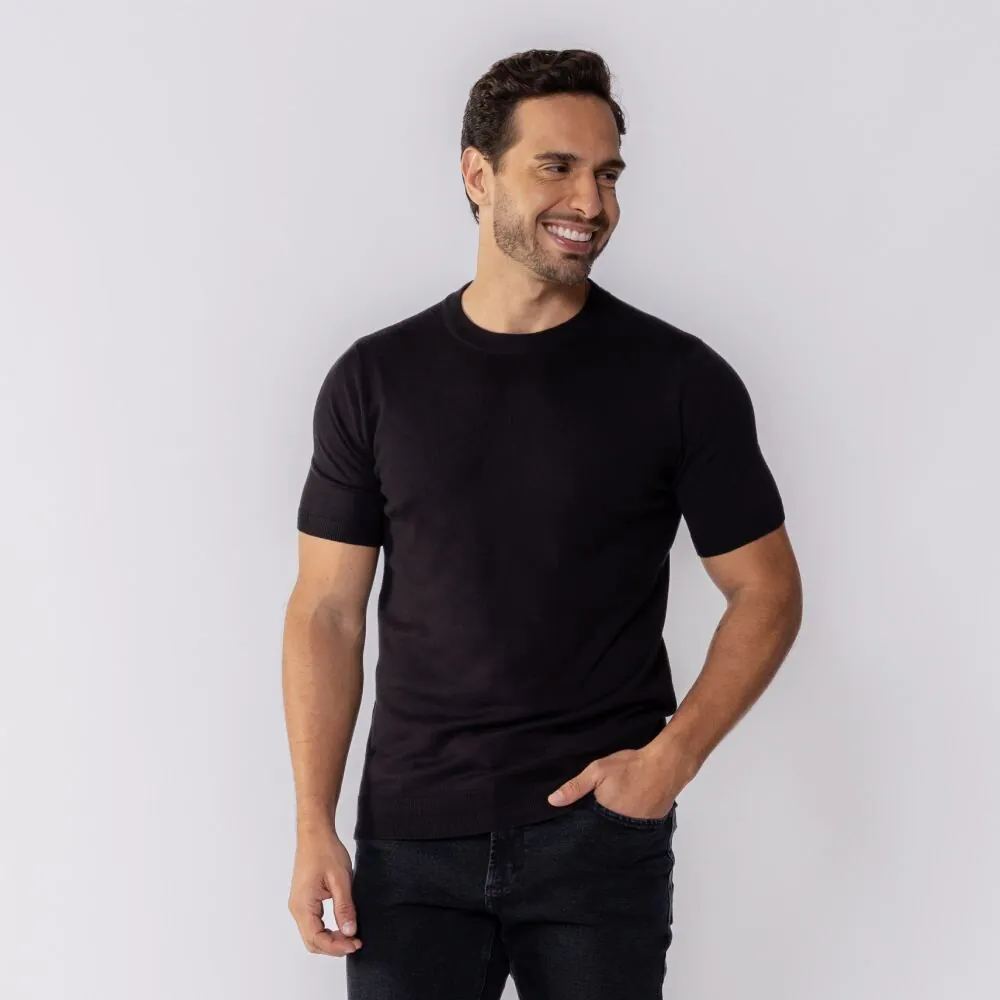 Camiseta Masculina Básica Tricot Thing Preto