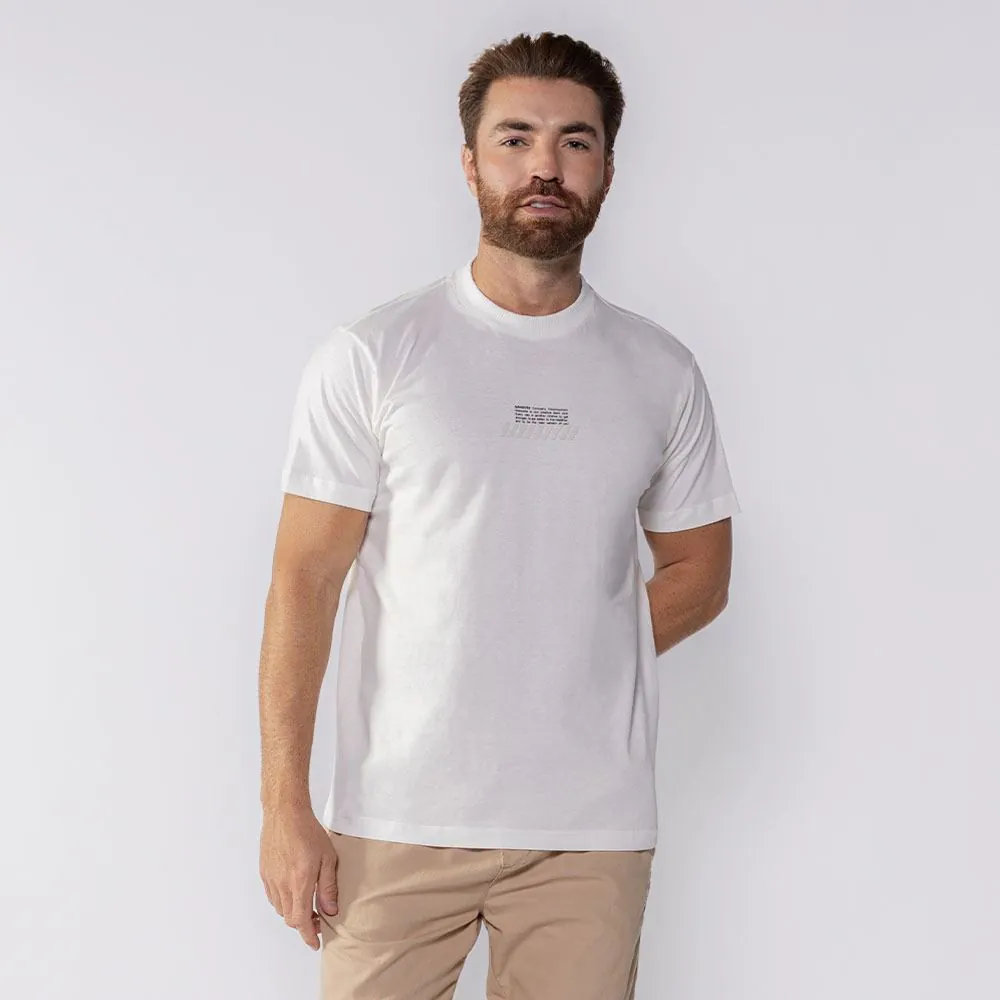 Camiseta Masculina de Algodão Gangster Off White