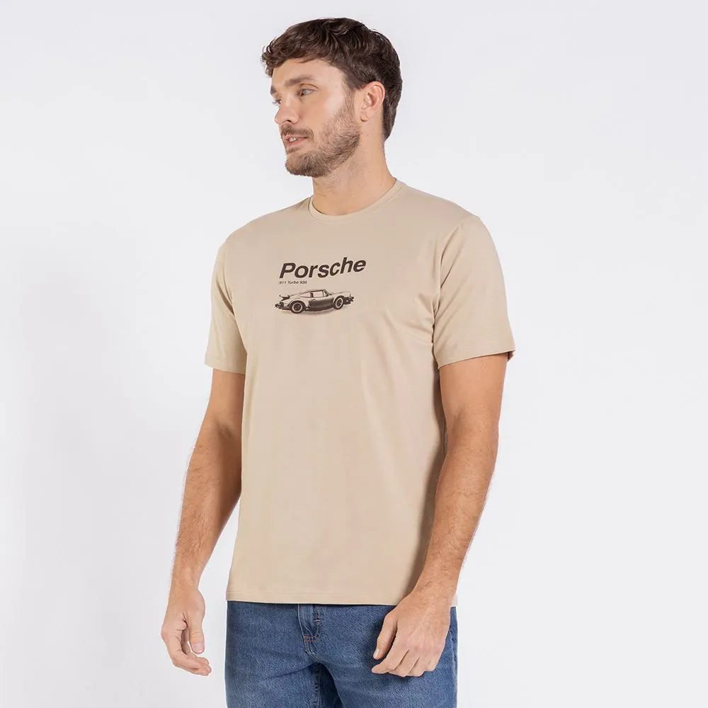 Camiseta Masculina em Algodão Peruano Marc Alain Bege