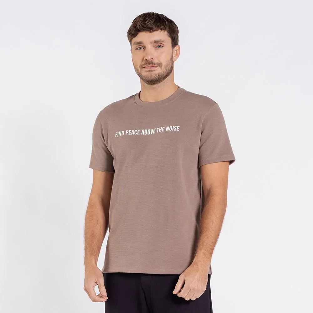 Camiseta Masculina em Malha Ponto Roma Marc Alain Marrom