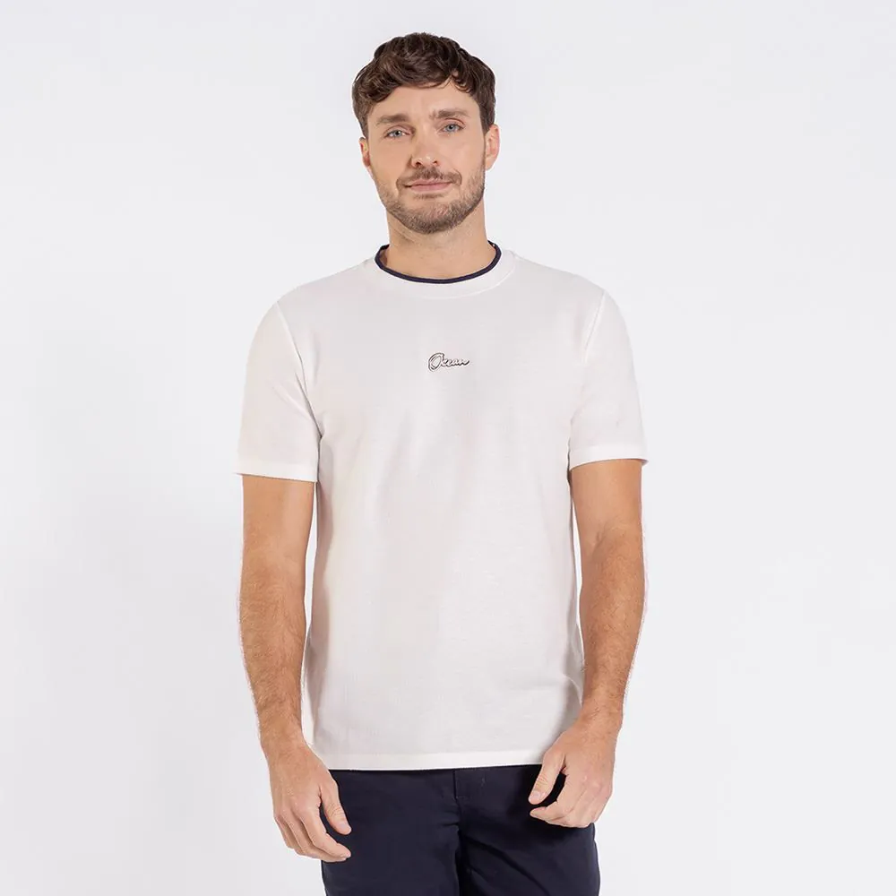 Camiseta Masculina em Malha Vogue Marc Alain Off