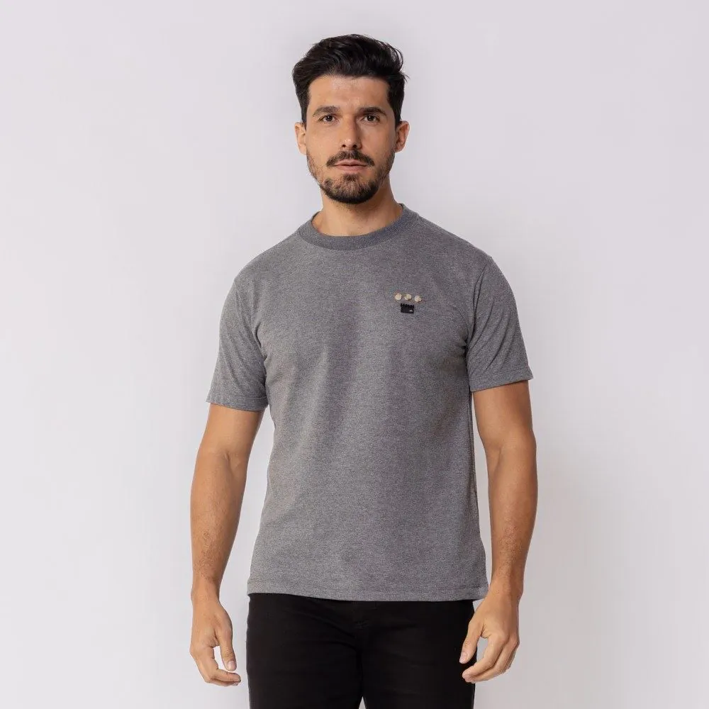 Camiseta Masculina Meia Malha Dixie Mescla Escuro