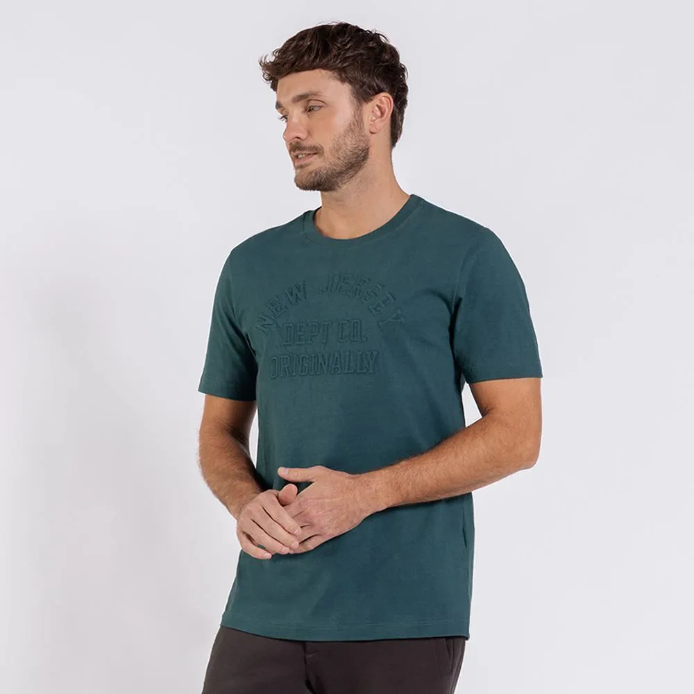 Camiseta Masculina New Jersey Marc Alain Verde Mediterraneo