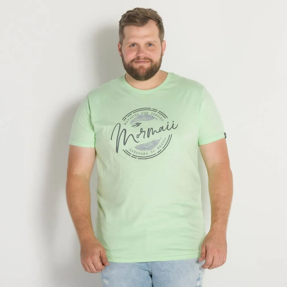 Camiseta Plus Size Masculina Mormaii Verde Claro Kiwi