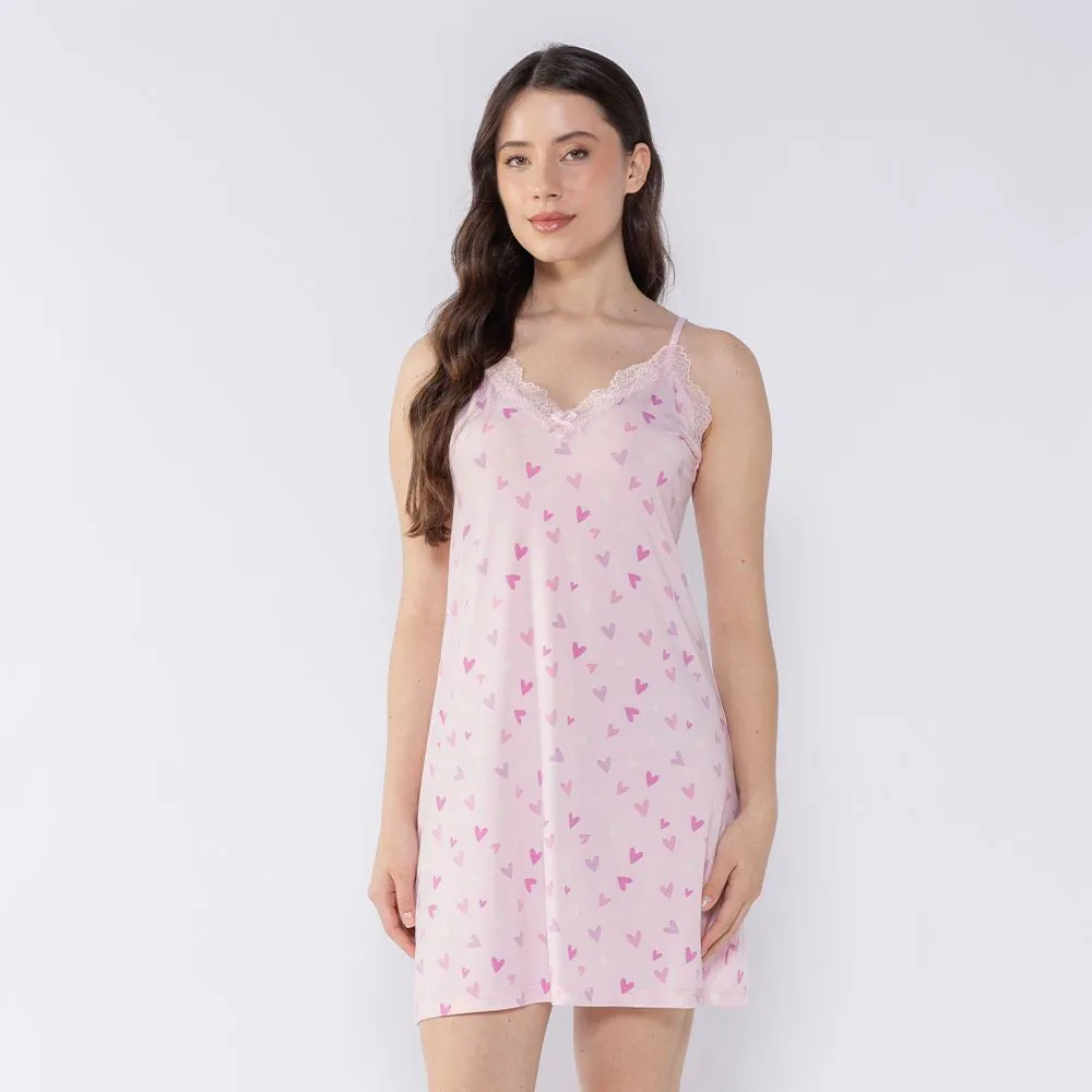 Camisola Feminina de Alça Camila Moretti Rosa