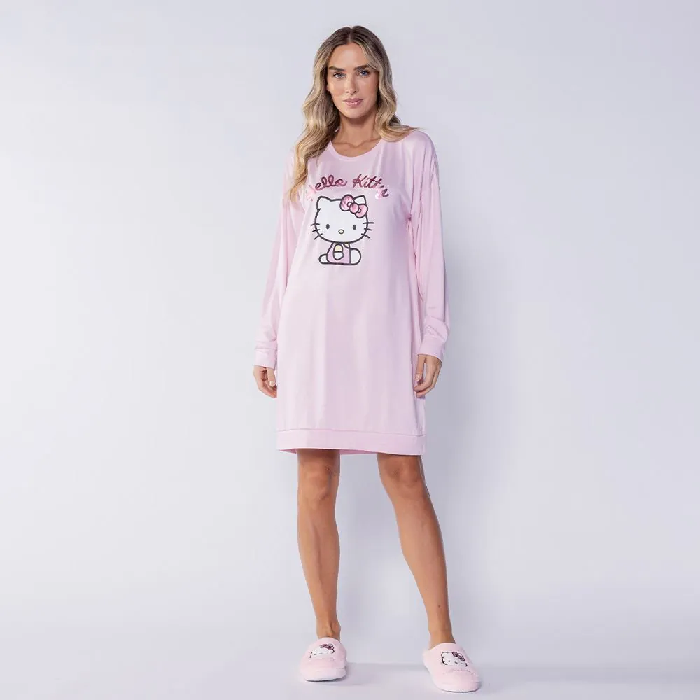 Camisola Manga Longa em Malha Tricot Sanrio Hello Kitty