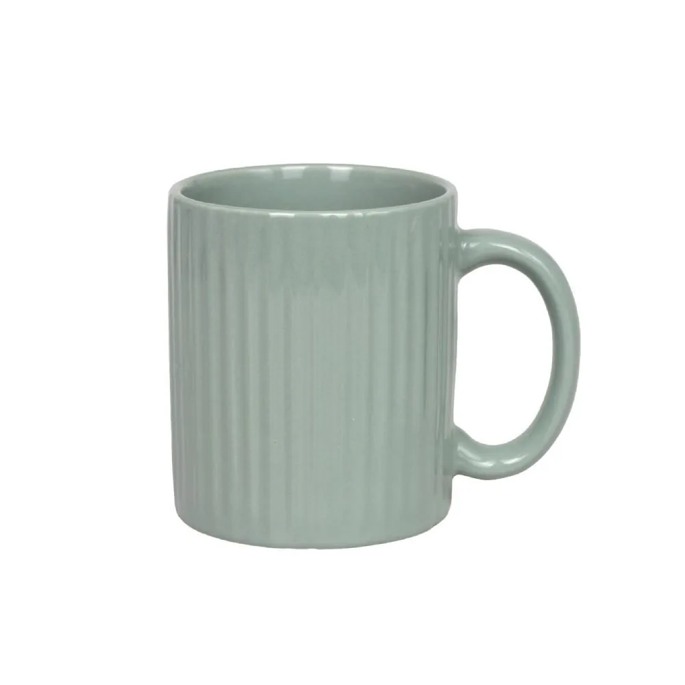 Caneca de Cerâmica Canelada 330Ml - Verde