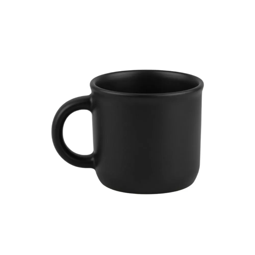 Caneca de Cerâmica Vintage Lisa 210Ml - Preto Fosco