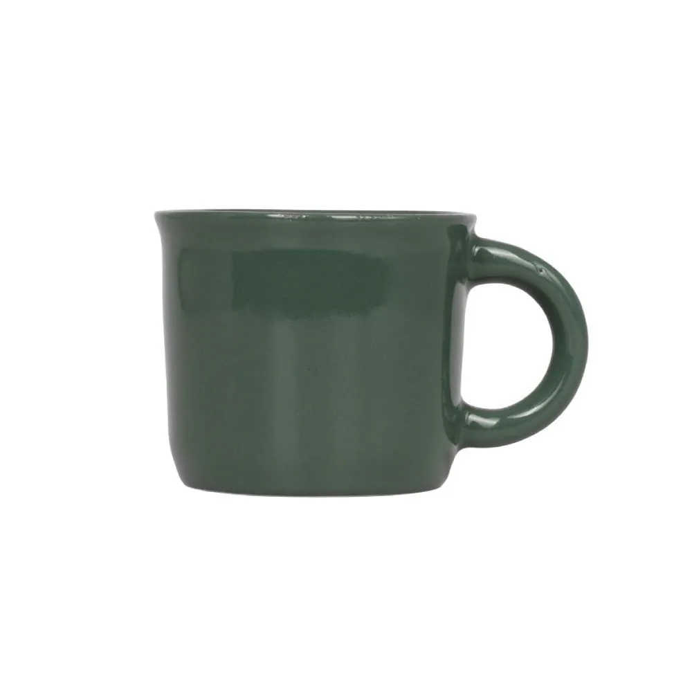 Caneca de Cerâmica Vintage Lisa 60Ml - Verde Escuro