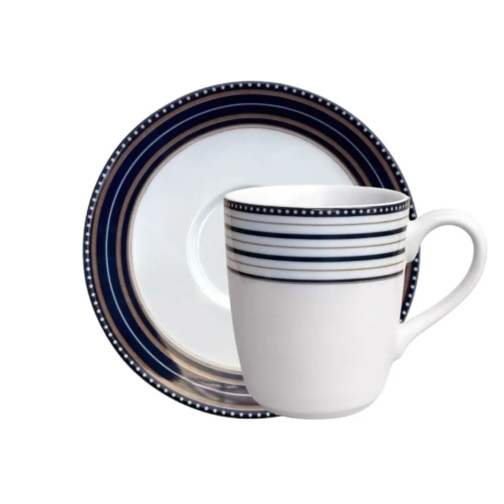 Caneca de Porcelana com Pires Veneza Schmidt - 225ml