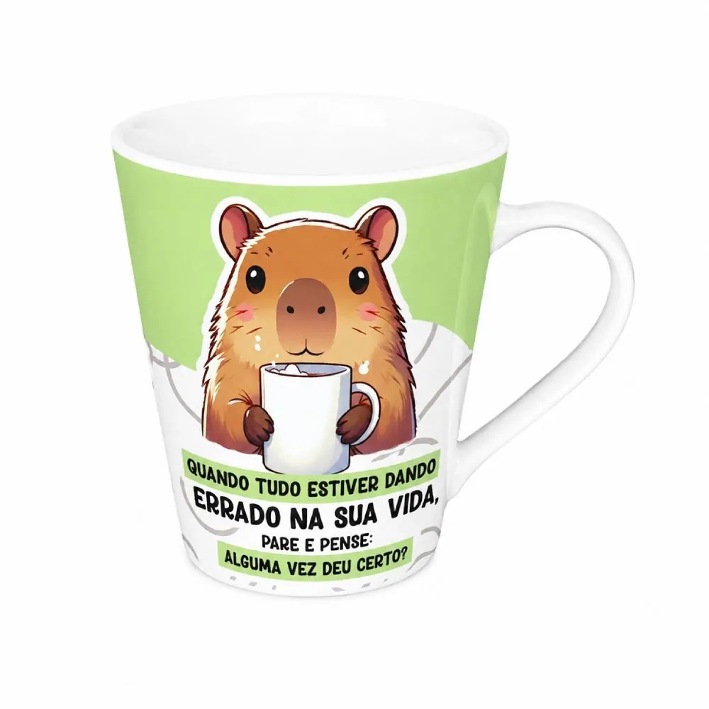 Caneca de Porcelana Cônica Capivara 290Ml Terramada - Sortido