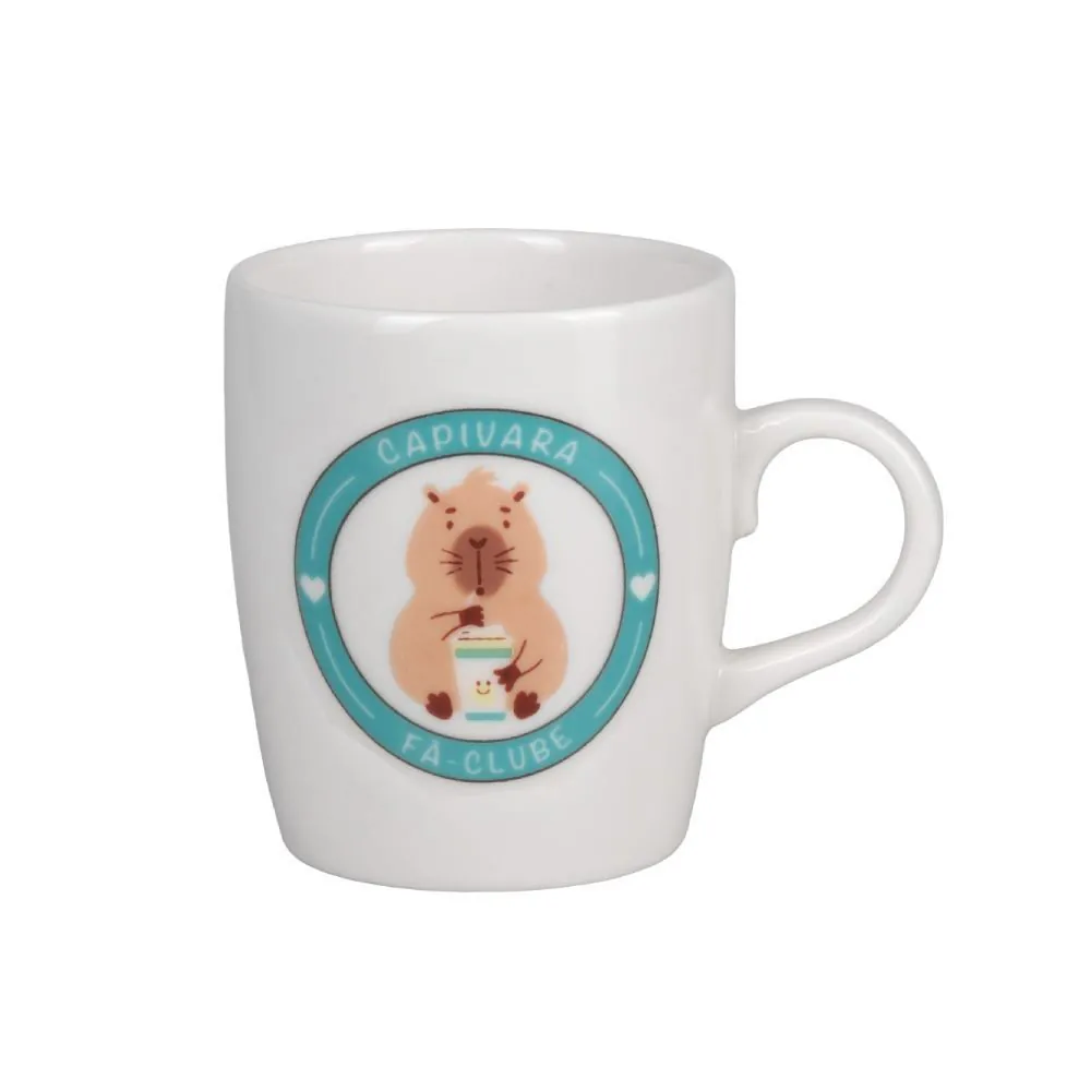 Caneca de Porcelana Estampada 230 ml - Capivara Fã Clube