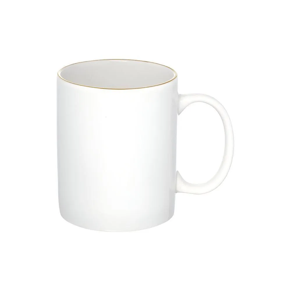 Caneca de Porcelana Royal Filete Dourado Hauskraft - 300 Ml