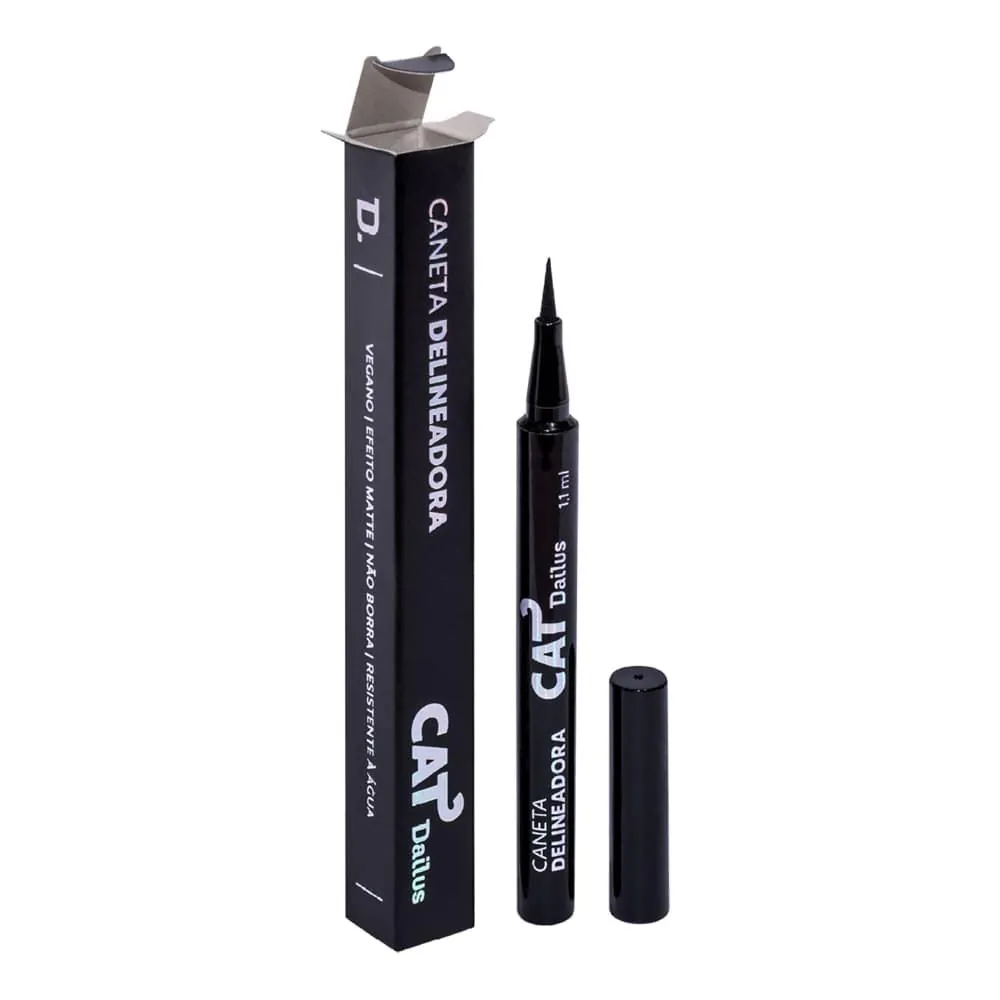 Caneta Delineadora Cat Preta Dailus - 1,1ml