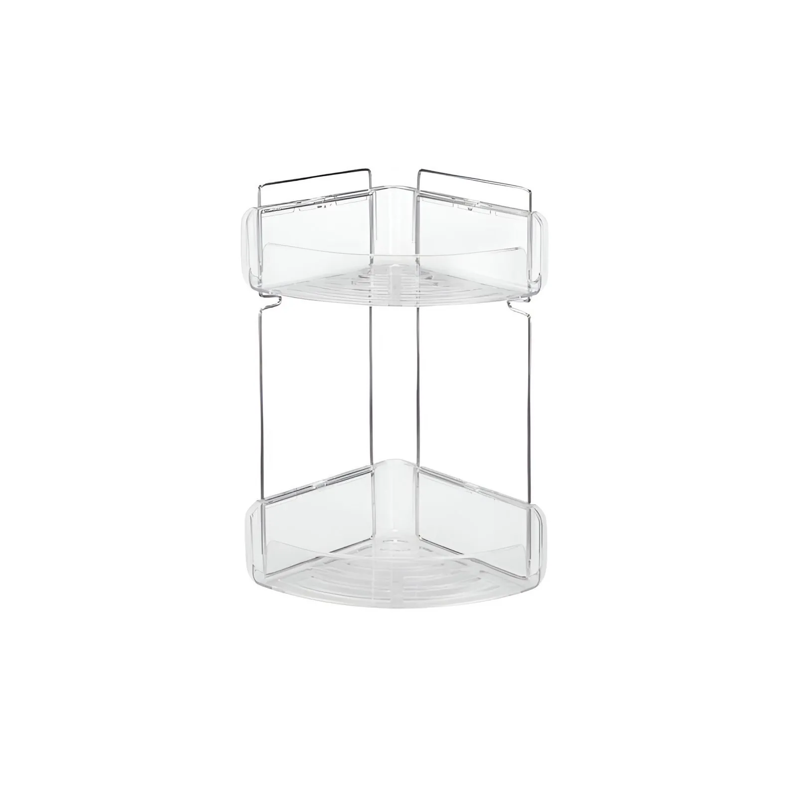 Cantoneira com Prateleira Dupla Cristal Arthi 24,5Cm - Transparente
