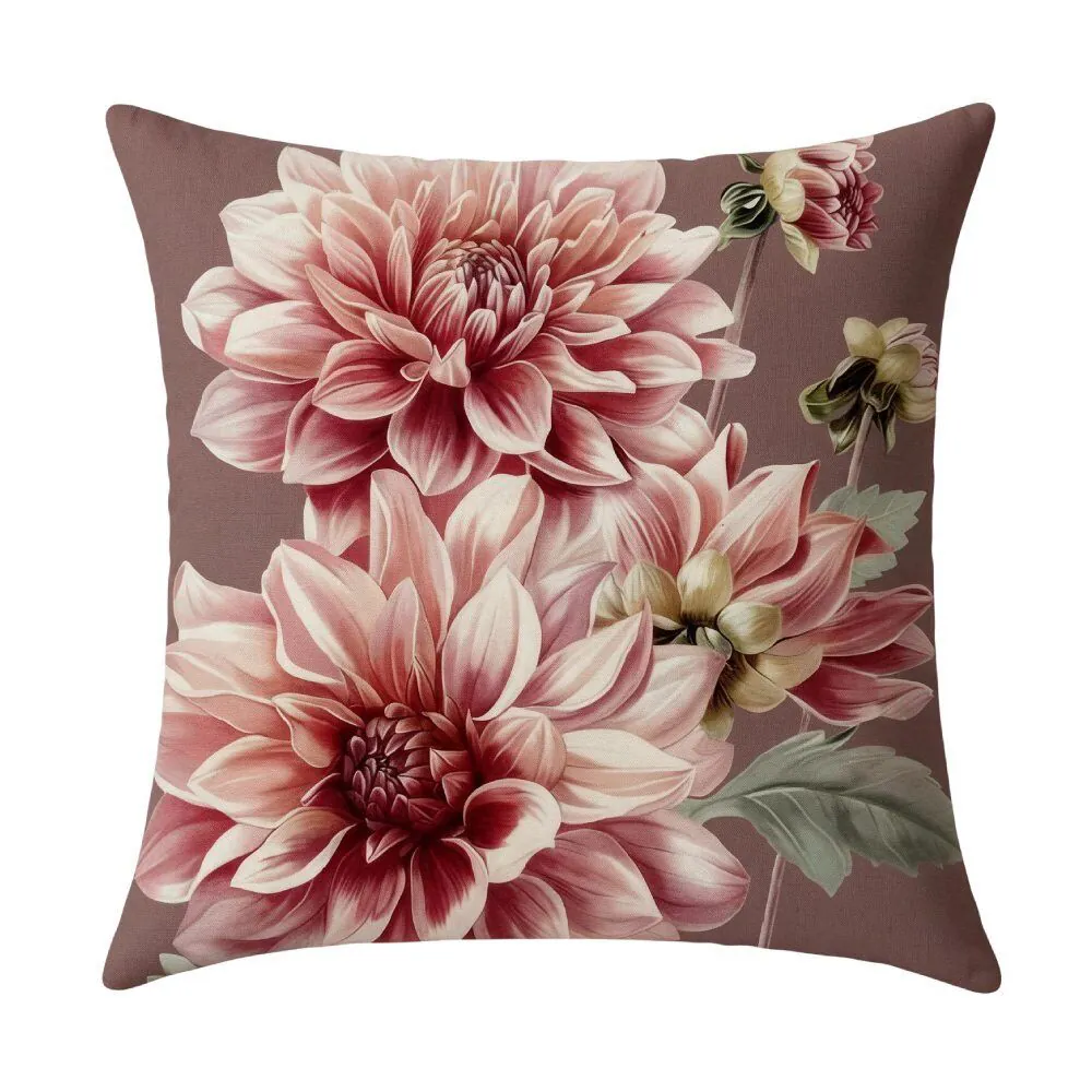 Capa de Almofada Veludo 43X43cm Estampada - Zinia Rosa