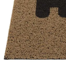 Capacho para Porta de Entrada 40X60 cm Vinil - Bem Vindo Preto