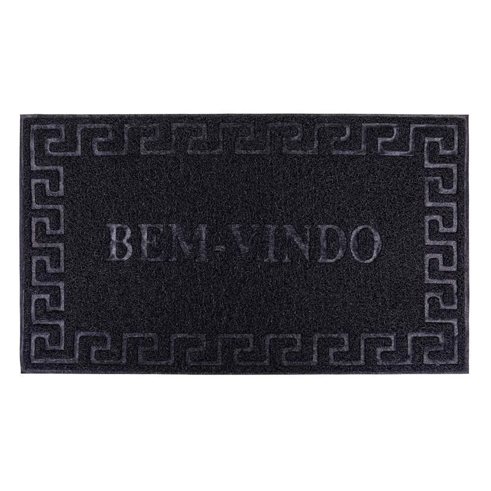 Capacho Vinil 40X60cm Bem Vindo Solecasa - Preto