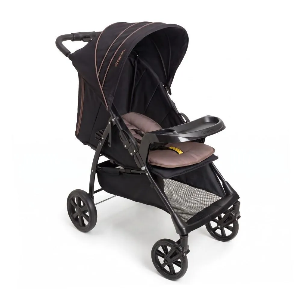 Carrinho de Bebê Milano One Hand Galzerano - Preto