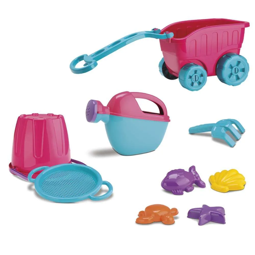 Carriola de Praia Rosa Divertoys - 8285