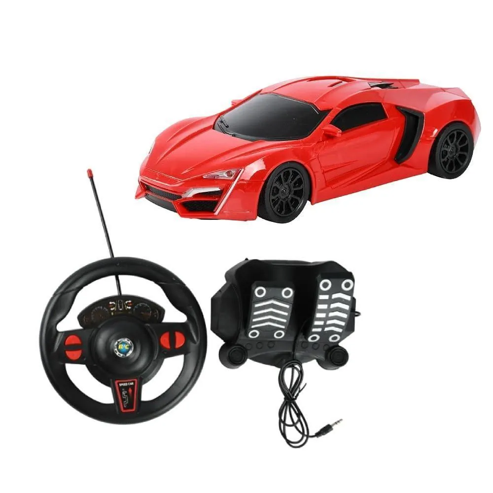 Carro Vermelho com Controle Remoto e Pedal Toys - HBR0908