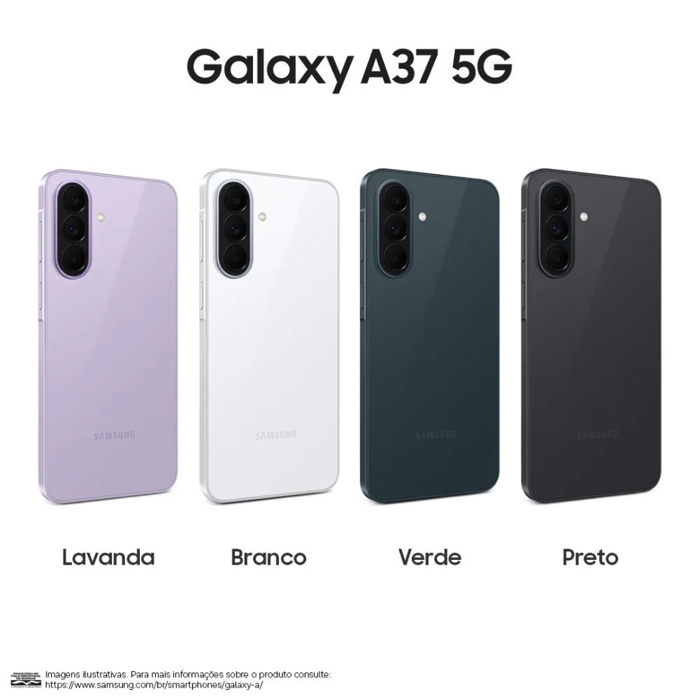 Celular Samsung Galaxy A37 5G 256Gb 8Gb Ram Câmera 50Mp Recursos Ai - Verde